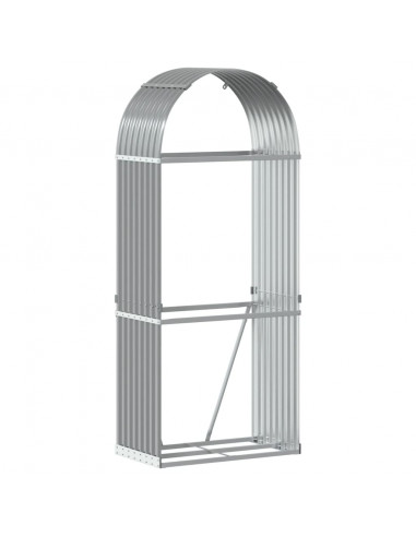 Portaceppi Grigio Chiaro 80x45x190 cm in Acciaio Zincato