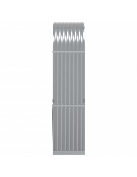 Portaceppi Grigio Chiaro 80x45x190 cm in Acciaio Zincato