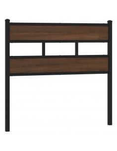 Testiera Rovere Marrone 90 cm in Acciaio e Truciolato 2