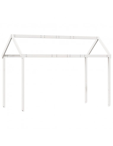 Tetto Letto Bambini Bianco 217x95,5x159 cm Legno Massello Pino