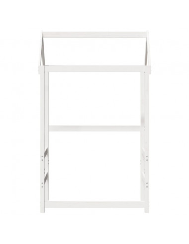 Tetto Letto Bambini Bianco 98x70x176,5 cm Legno Massello Pino