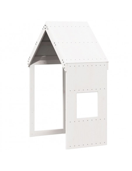 Tetto per Letto Bambini Bianco 60x89x134,5 Legno Massello Pino