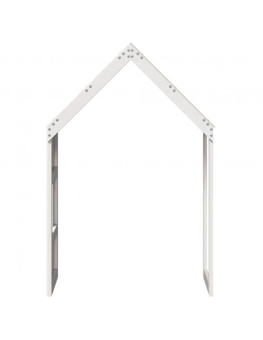 Tetto per Letto Bambini Bianco 60x89x134,5 Legno Massello Pino