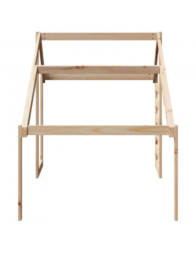 Tetto per Letto Bambini 188x97x113 cm in Legno Massello di Pino