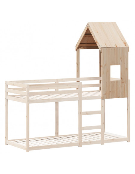 Tetto per Letto Bambini 60x89x134,5cm in Legno Massello di Pino