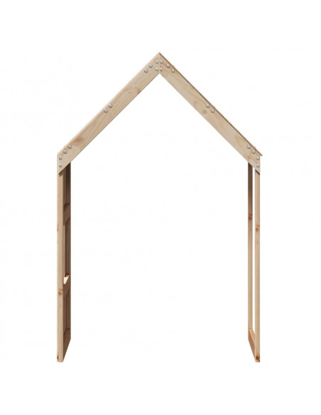 Tetto per Letto Bambini 60x89x134,5cm in Legno Massello di Pino