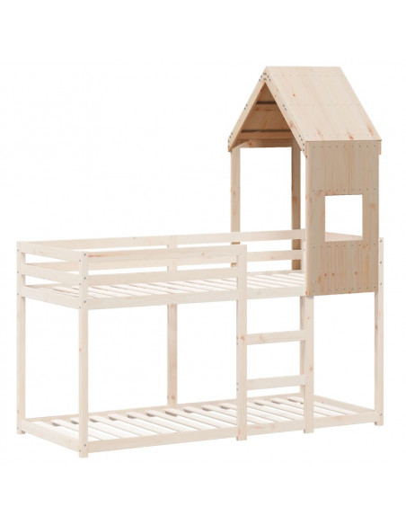Tetto per Letto Bambini 55x99x139,5cm in Legno Massello di Pino