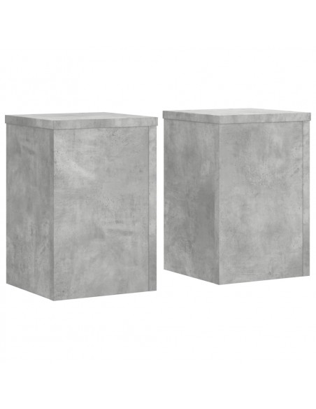 Supporti per Piante 2 pz Grigio 20x20x30 cm Legno Multistrato