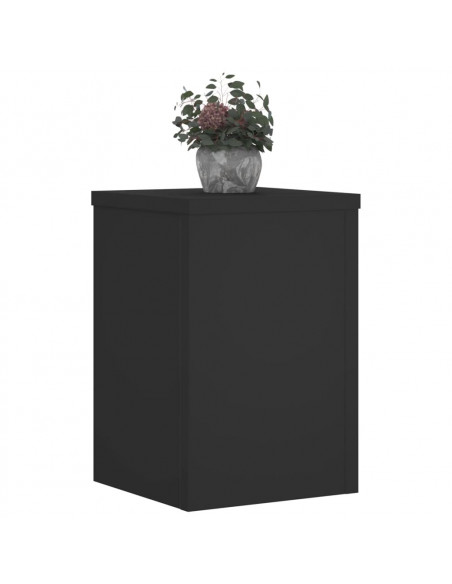 Supporti per Piante 2 pz Neri 20x20x30 cm Legno Multistrato