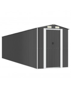 Capanno da Giardino Antracite 192x855x223 cm in Acciaio Zincato 2