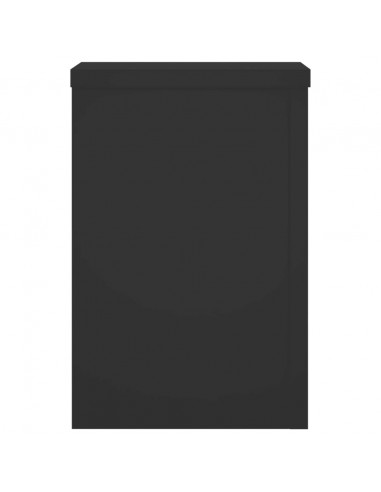 Supporti per Piante 2 pz Neri 20x20x30 cm Legno Multistrato