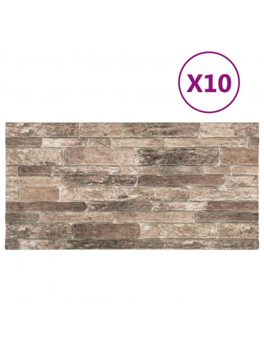 Pannelli Murali 3D con Design a Mattoni Multicolore 10 pz EPS