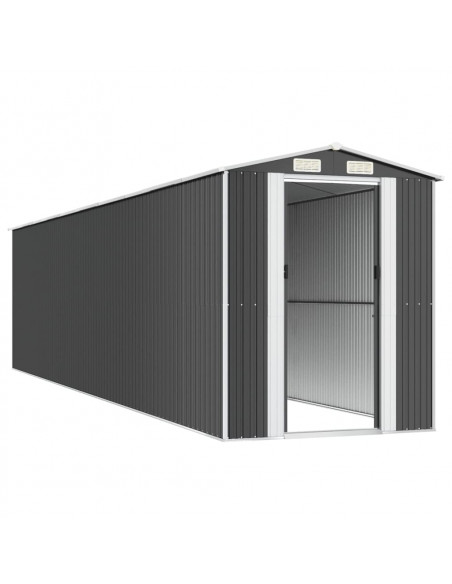 Capanno da Giardino Antracite 192x855x223 cm in Acciaio Zincato