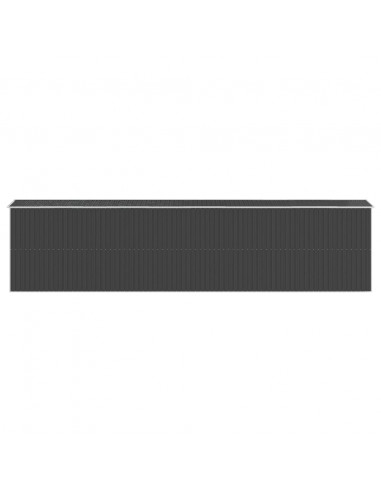 Capanno da Giardino Antracite 192x855x223 cm in Acciaio Zincato