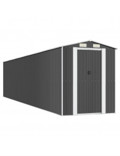 Capanno da Giardino Antracite 192x938x223 cm in Acciaio Zincato 2