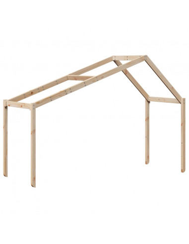 Tetto per Letto Bambini 203x95,5x142 cm Legno Massello di Pino
