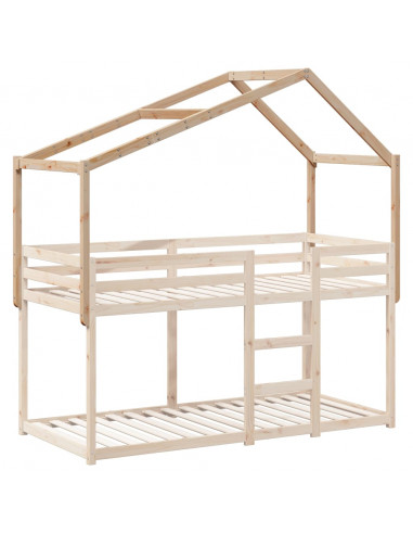 Tetto per Letto Bambini 203x95,5x142 cm Legno Massello di Pino