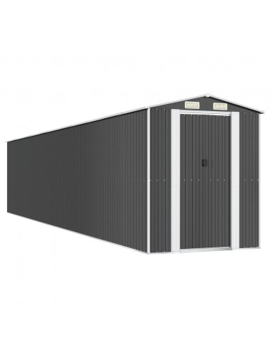 Capanno da Giardino Antracite 192x1021x223cm in Acciaio Zincato