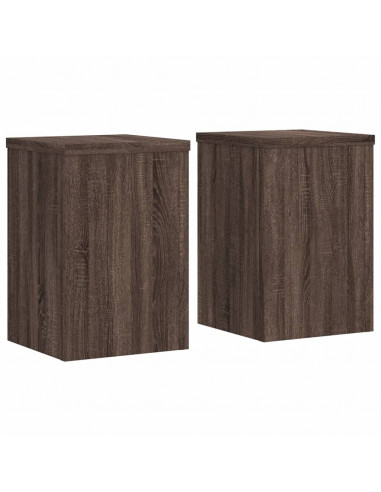 Supporti per Piante 2 pz Marrone 20x20x30 cm Legno Multistrato