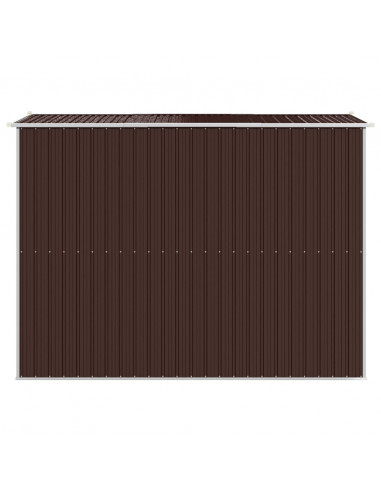 Capanno da Giardino Marrone Scuro 192x274x223cm Acciaio Zincato