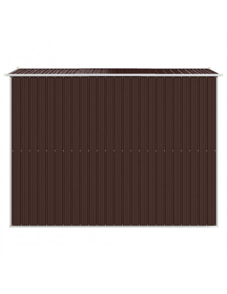 Capanno da Giardino Marrone Scuro 192x274x223cm Acciaio Zincato