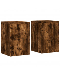 Supporti per Piante 2 pz Rovere 20x20x30 cm Legno Multistrato 2