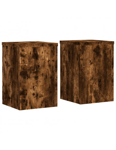 Supporti per Piante 2 pz Rovere 20x20x30 cm Legno Multistrato