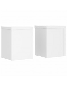 Supporti per Piante 2 pz Bianchi 15x15x20 cm Legno Multistrato 2