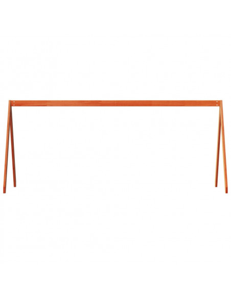 Tetto Letto Bambini Marrone Cera 199x95,5x88 cm Massello Pino