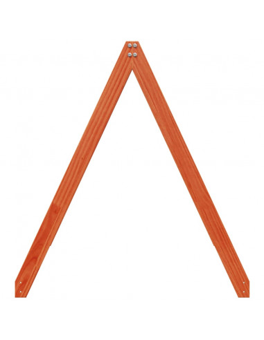 Tetto Letto Bambini Marrone Cera 199x95,5x88 cm Massello Pino