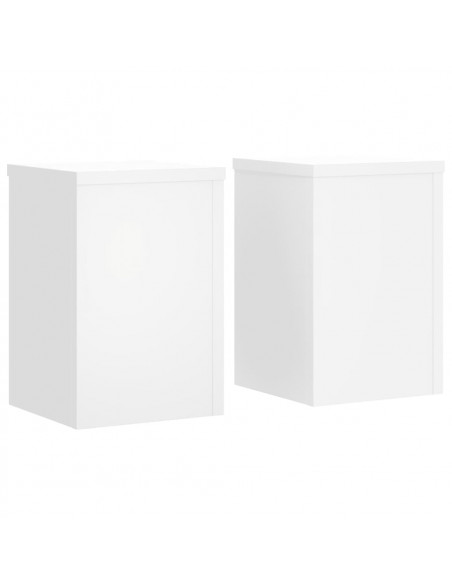 Supporti per Piante 2 pz Bianchi 20x20x30 cm Legno Multistrato