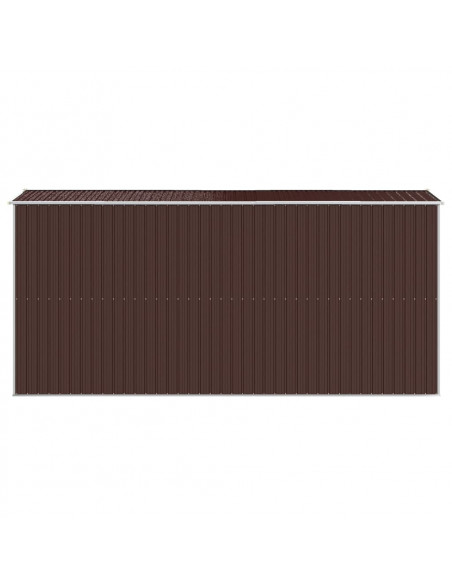 Capanno da Giardino Marrone Scuro 192x440x223cm Acciaio Zincato