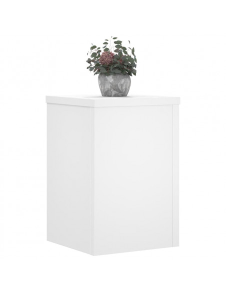 Supporti per Piante 2 pz Bianchi 20x20x30 cm Legno Multistrato