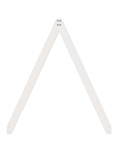 Tetto Letto Bambini Bianco 199x80,5x88 cm Legno Massello Pino