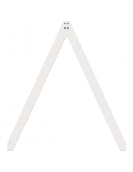 Tetto Letto Bambini Bianco 199x80,5x88 cm Legno Massello Pino
