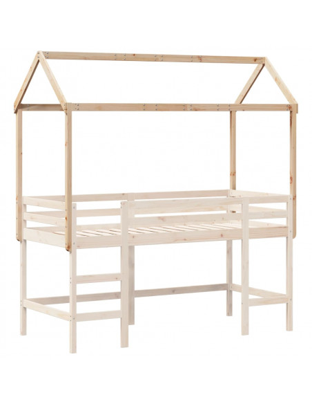 Tetto per Letto Bambini 217x85,5x154 cm Legno Massello di Pino