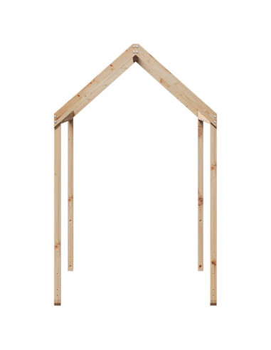 Tetto per Letto Bambini 217x85,5x154 cm Legno Massello di Pino