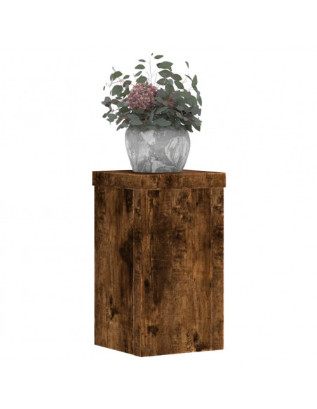 Supporti per Piante 2 pz Rovere 10x10x18 cm Legno Multistrato
