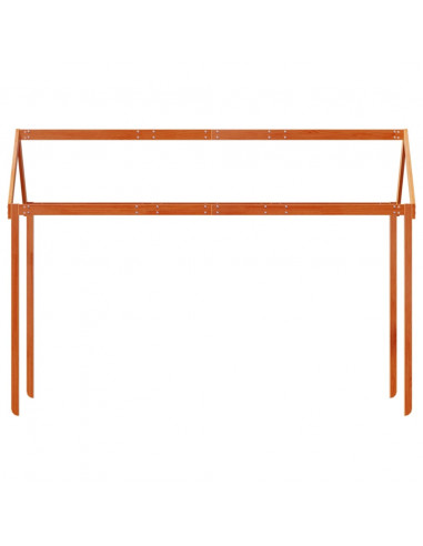 Tetto Letto Bambini Marrone Cera 217x85,5x154 cm Massello Pino