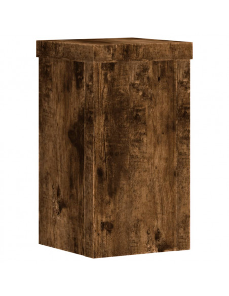 Supporti per Piante 2 pz Rovere 10x10x18 cm Legno Multistrato