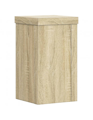 Supporti per Piante 2 pz Rovere 10x10x18 cm in Multistrato