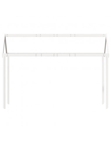 Tetto Letto Bambini Bianco 207x80,5x151,5cm Legno Massello Pino