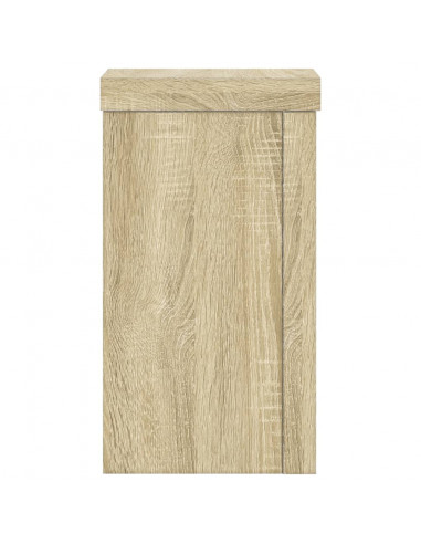 Supporti per Piante 2 pz Rovere 10x10x18 cm in Multistrato