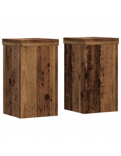 Supporti per Piante 2 pz Legno 10x10x18 cm Legno Multistrato 2