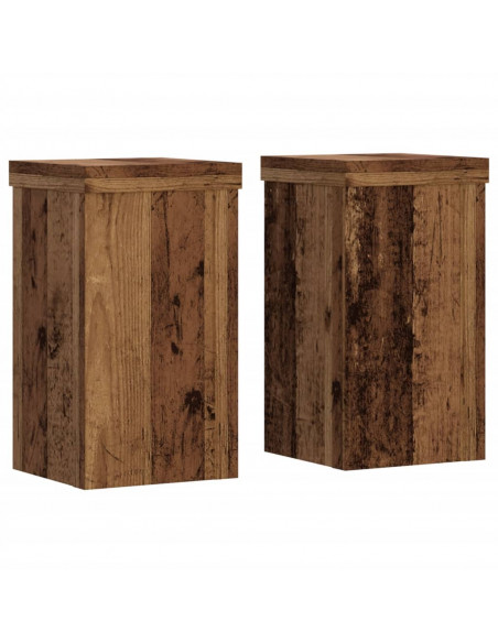 Supporti per Piante 2 pz Legno 10x10x18 cm Legno Multistrato