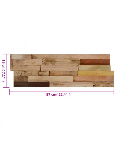 Pannelli per Pareti 10 pz 1,03 m² in Legno Massello di Recupero