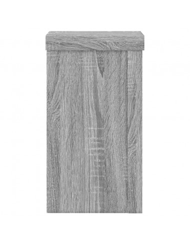 Supporti per Piante 2 pz Grigio 10x10x18 cm in Multistrato