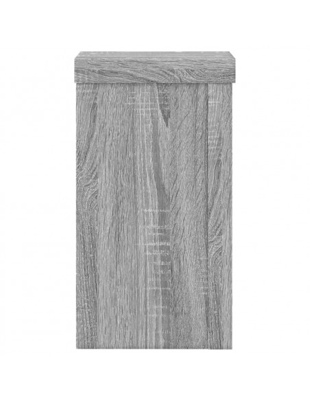 Supporti per Piante 2 pz Grigio 10x10x18 cm in Multistrato