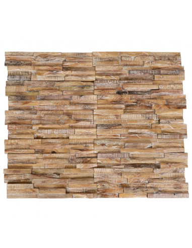 Pannelli per Pareti 10 pz 1,01 m² in Legno Massello di Teak