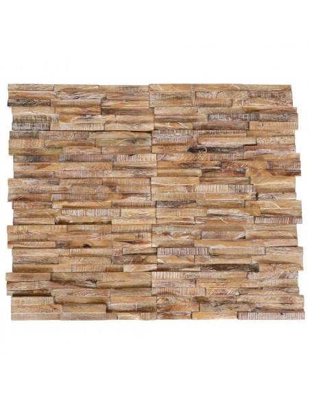 Pannelli per Pareti 10 pz 1,01 m² in Legno Massello di Teak